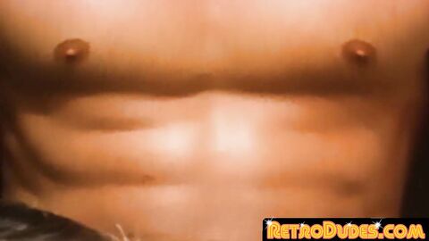 RetroDudes.com - Muscular stud enjoys nipples and cock sucking from