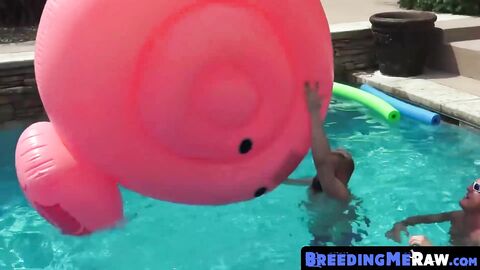 BreedingMeRaw.com - Studs engage in raw bareback fucking after pool