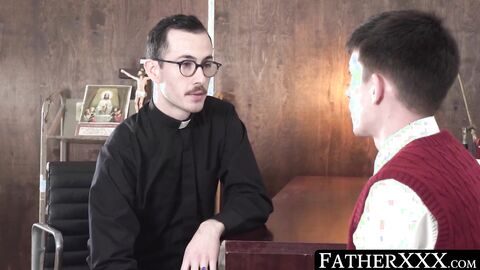 FatherXXX.com - Post-sermon, priest finds solace in fucking a young