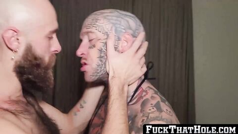 FuckThatHole.com - Huge cock bareback throat fuck and sloppy