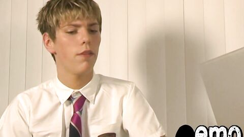 Twink lovers Blair Mason and Kaylo Riley enjoying anal sex
