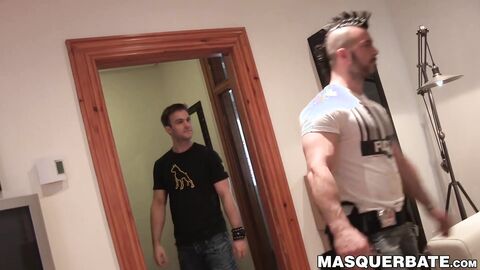 Punk looking hunk Manuel Deboxer penetrates Gabriel Clark savagely