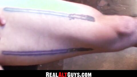 RealAltGuys.com - Handsome Alix flaunts his tattoos during an intense