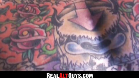 RealAltGuys.com - Handsome Alix flaunts his tattoos during an intense