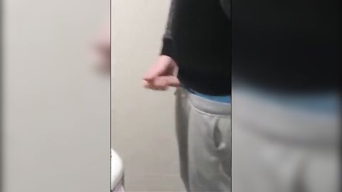 Twink cums in classroom after wanking in school bathroom