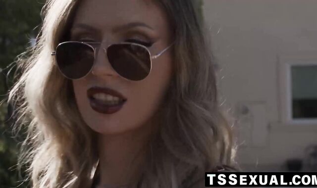 TSSexual.com - Maya Woulfe's ass pricked by a tranny's big dick