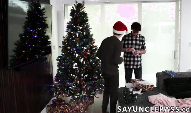 Dakota Lovell and Danny Shine Christmas sex with stepdad Tristan Jaxx