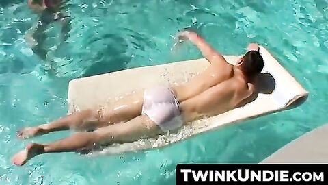 TwinkUndie.com - Homos' undies-on mutual jerk off and intense cum blast