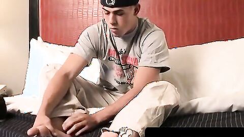 ToesXXX.com - Emo twink's foot sniffing and solo masturbation