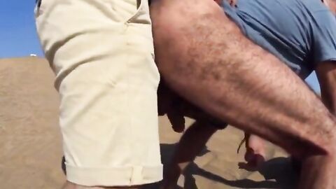 Outdoor cruising fun with a stranger on a dune