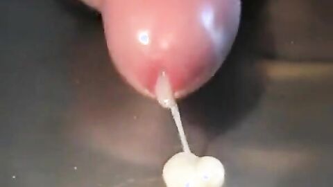 Uncut Foreskin Close-up: Jerk-off and Cum