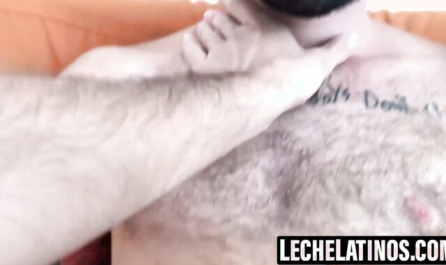LecheLatinos.com - Igor Lucious' expert handjob harvesting my cum
