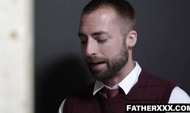 FatherXXX.com - Feeling god's glory with a cum blast in minister's ass