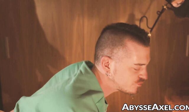 The cursed ass of horny Axel Abysse took a raw anal fucking and heavy ass punching by