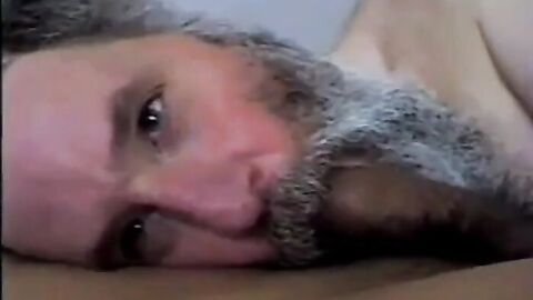 Bearded Daddy Sucks and Swallows
