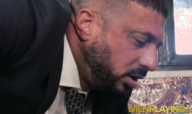 Work partners Damon Heart and Marco Napoli analbanging rough