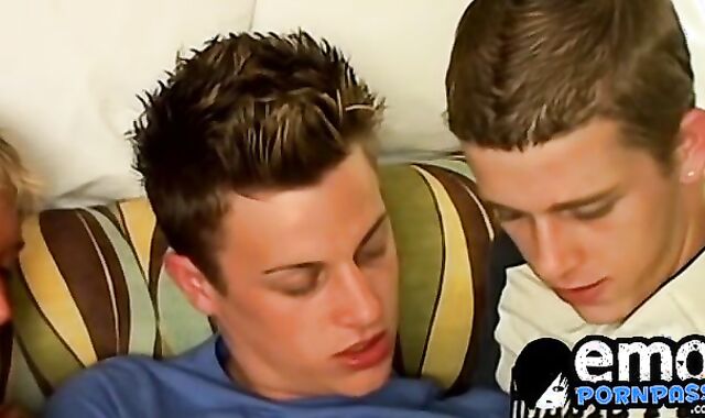 Young emo gay shamelessly spitroasted and anally penetrated