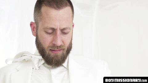 BoyMissionary.com - Mormon boy barebacked by a bearded elder after a serious, holy bl