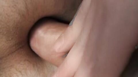 Young man takes vigorous raw pounding before warm mouthful