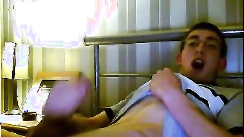 Horny webcam twink with glasses