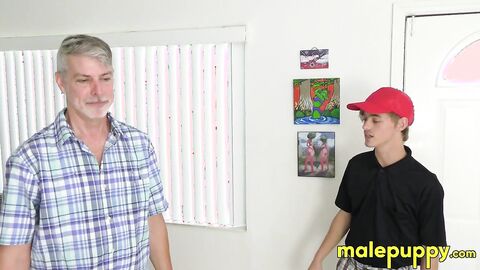 Stepson Frank Funsize dominates his submissive DILF Richard Lennox
