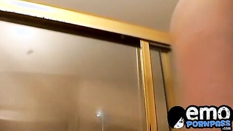 Austin Lucas in sweaty shower foreplay before erotic bareback