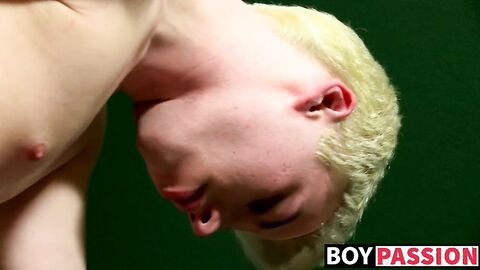 Young twink interviewed before jerking off hard
