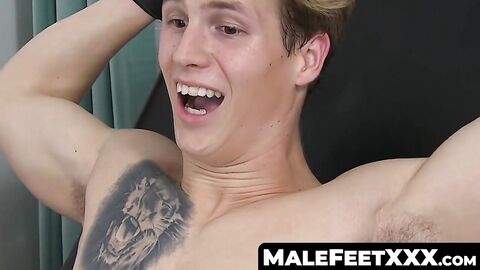 MaleFeetXXX.com - Young jock Jonathan tied and roughly tickled