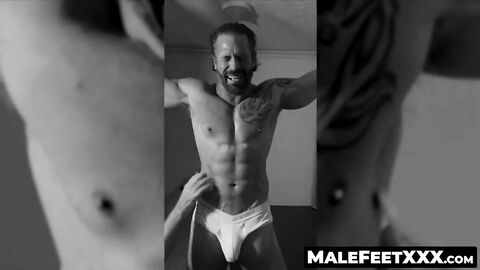MaleFeetXXX.com - Joey's crazy laughter during a hairy guy's tickle