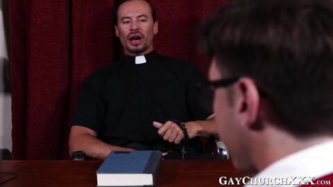 Archie Paige cock worships Father Matheuz Henk to keep his secret
