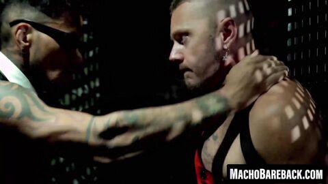 Mars GymBurger is tied up as Pablo Bravo rips his mouth and ass