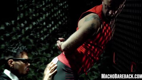 Mars GymBurger is tied up as Pablo Bravo rips his mouth and ass