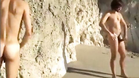 Twinks at the Beach Amateur Outdoor