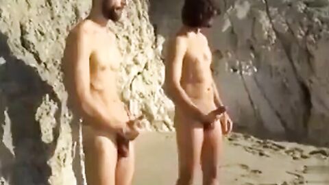 Twinks at the Beach Amateur Outdoor