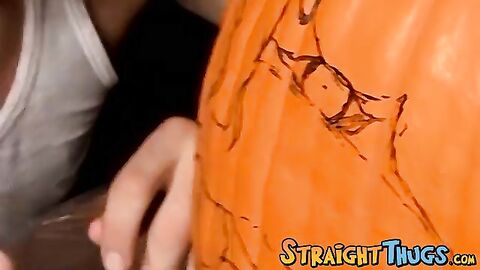 Billy and Chain having a special treat on a Halloween night