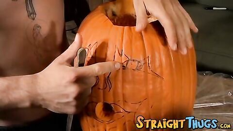 Billy and Chain having a special treat on a Halloween night