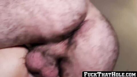FuckThatHole.com - Bald bearded gay jock bareback butt fucks his