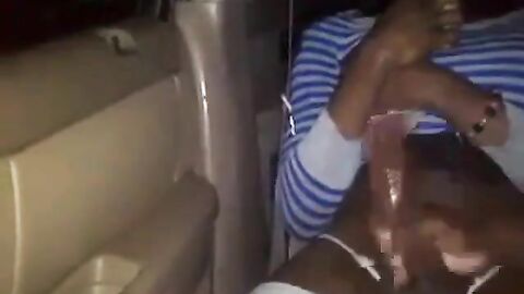 Black Crossdresser Receives a Handjob
