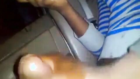 Black Crossdresser Receives a Handjob