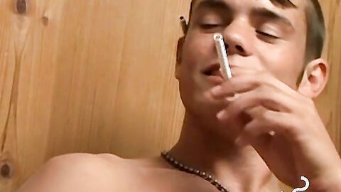 Smoking hot action with seductive twink in the house