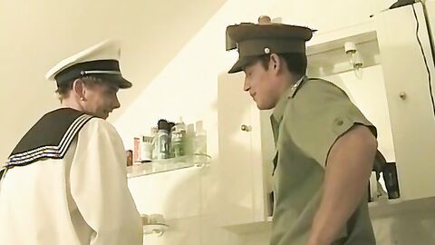 Young Chris Dodger fucking and cumming in shipmate toilet