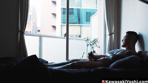 KawasakiYoshi.com - Muscular Ricky shoots his load down the window