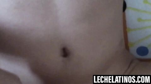 LecheLatinos.com - Attractive Maximiliano's cum explosion from a rim