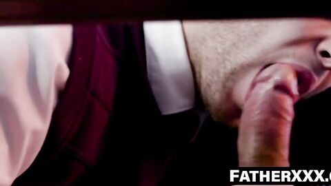 FatherXXX.com - young sinner's church sex punishment by horny priest