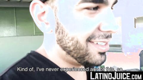 Bearded Angelo joins the blowjob session of Marc and Maximiliano