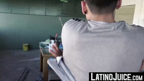Bearded Angelo joins the blowjob session of Marc and Maximiliano
