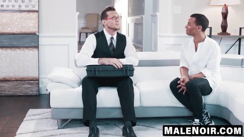 MaleNoir.com - Trelino's blowjob skills guarantee his college