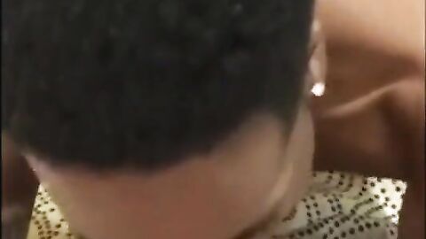 Verbal White Cock Sucked by Tattooed Black Man