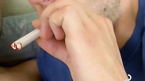 Chainsmoking twink enjoys roleplay with his roommate
