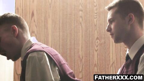 FatherXXX.com - Seminarian's free fuck as desperate priest impersonator